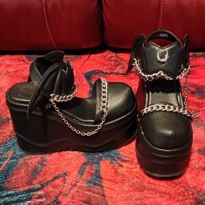 Demonia Wave 20 Platform Sandals